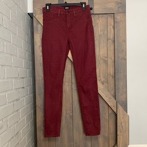 Hudson Jeans burgundy Nico skinny jeans